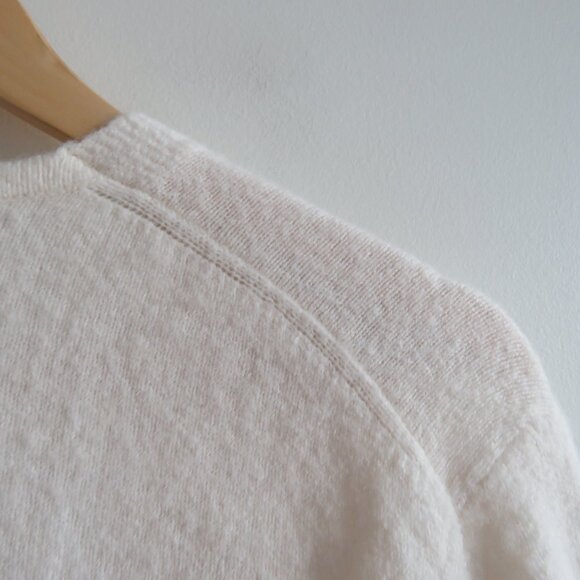 MADEWELL Cozy Walker Open Front Cardigan in Antique Cream Wool Alpaca - Sz XS - Picture 12 of 15